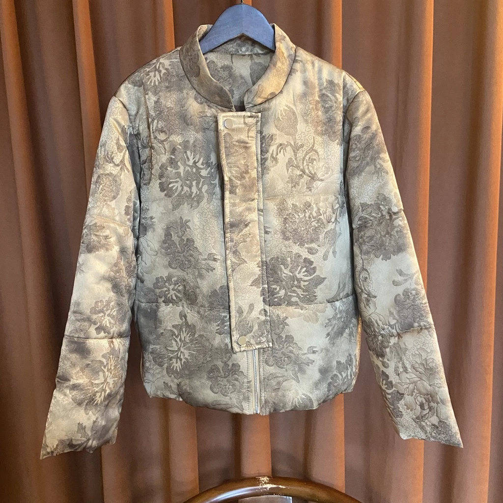 【谧云】新中式国风外套民族古风复古秋冬款2024年新款对襟外套