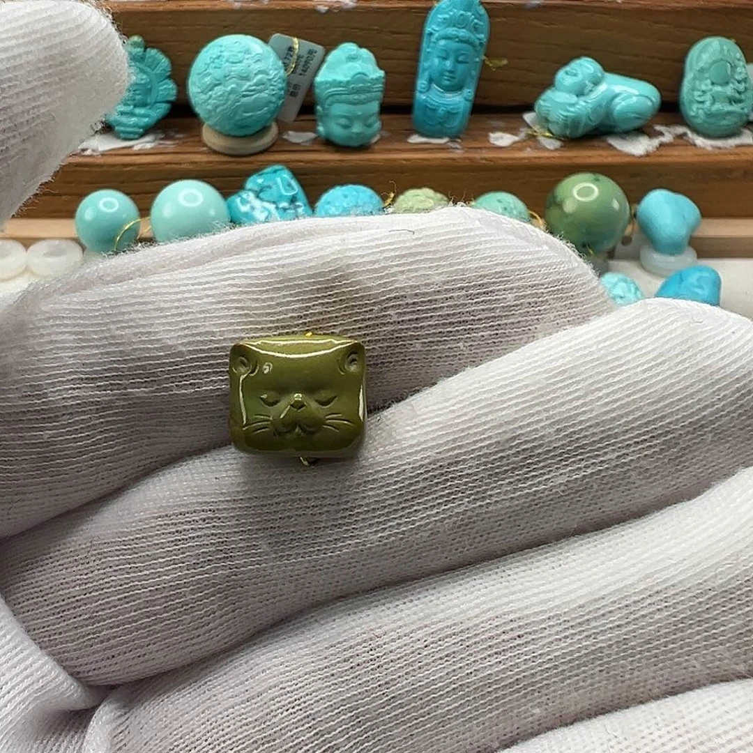 绿松石招财猫 未镶嵌
