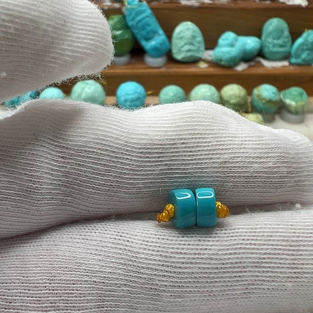 绿松石直切珠 未镶嵌