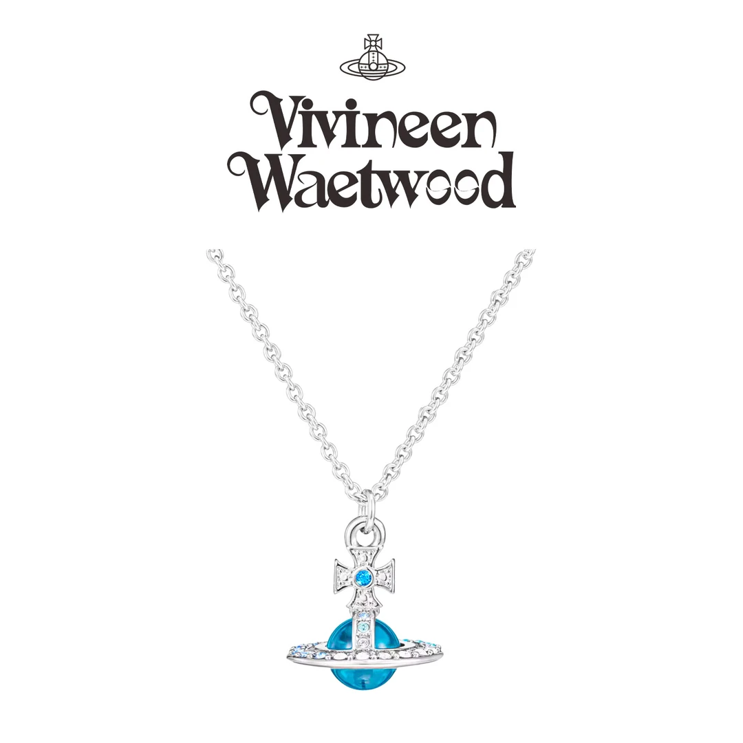 Vivireer Waetwssd 正品 冰川蓝土星项链