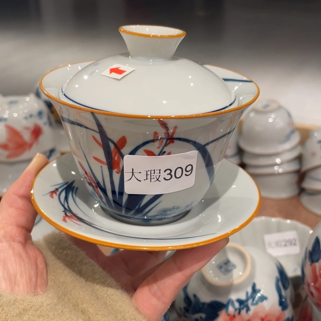 有瑕釉下彩纯手绘