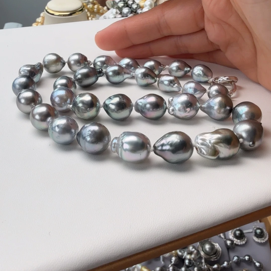 不***乐颈饰银S925镶嵌海水珍珠