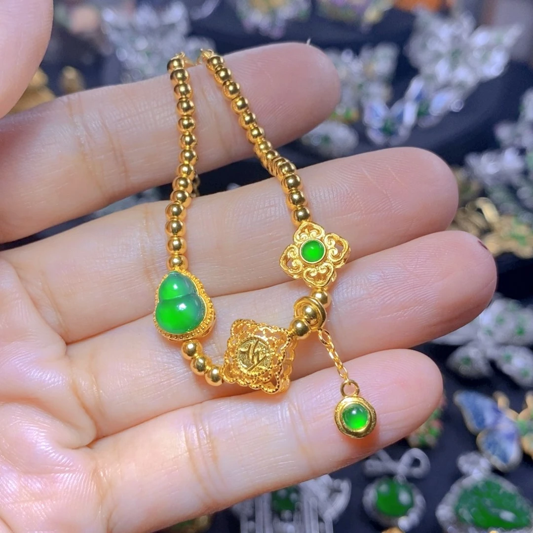 翡翠合金吊坠(不含链)天然翡翠