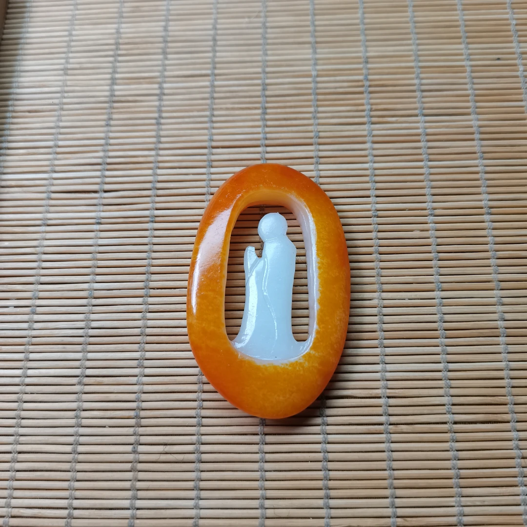 新疆和田玉佛在心中悟道35克