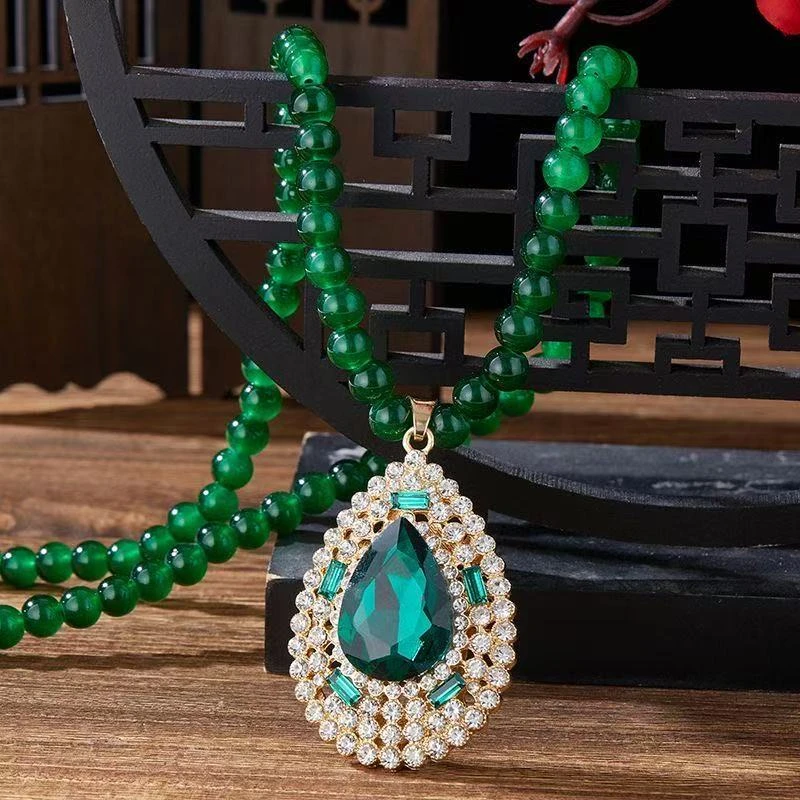 非金属仿珍珠吊坠 直播间粉丝专属【水滴A款项链】G99041毛衣链