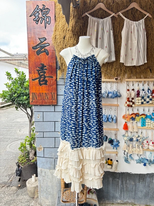泰国清迈小众设计师款复古连衣裙