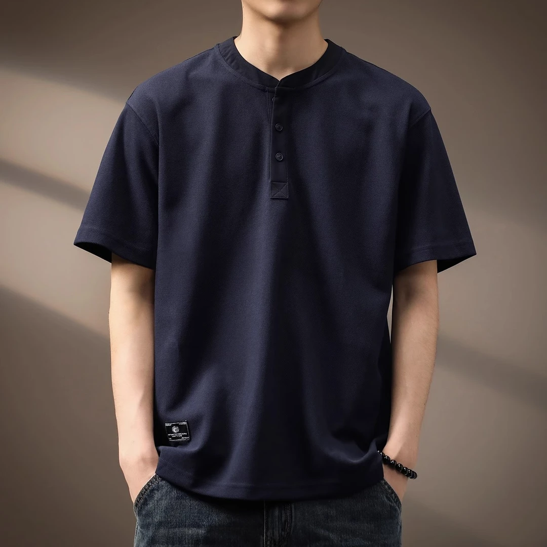 美式复古硬汉重磅Polo衫男夏季新款上衣宽松大码痞帅男士短袖T恤