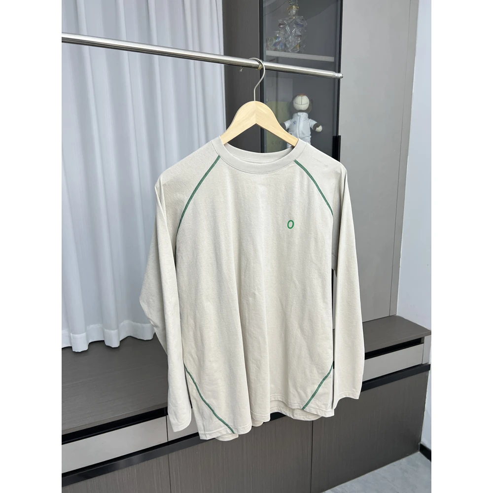 大码300斤轻奢正肩长袖t恤男秋季跑步运动训练服户外骑行服打底衫