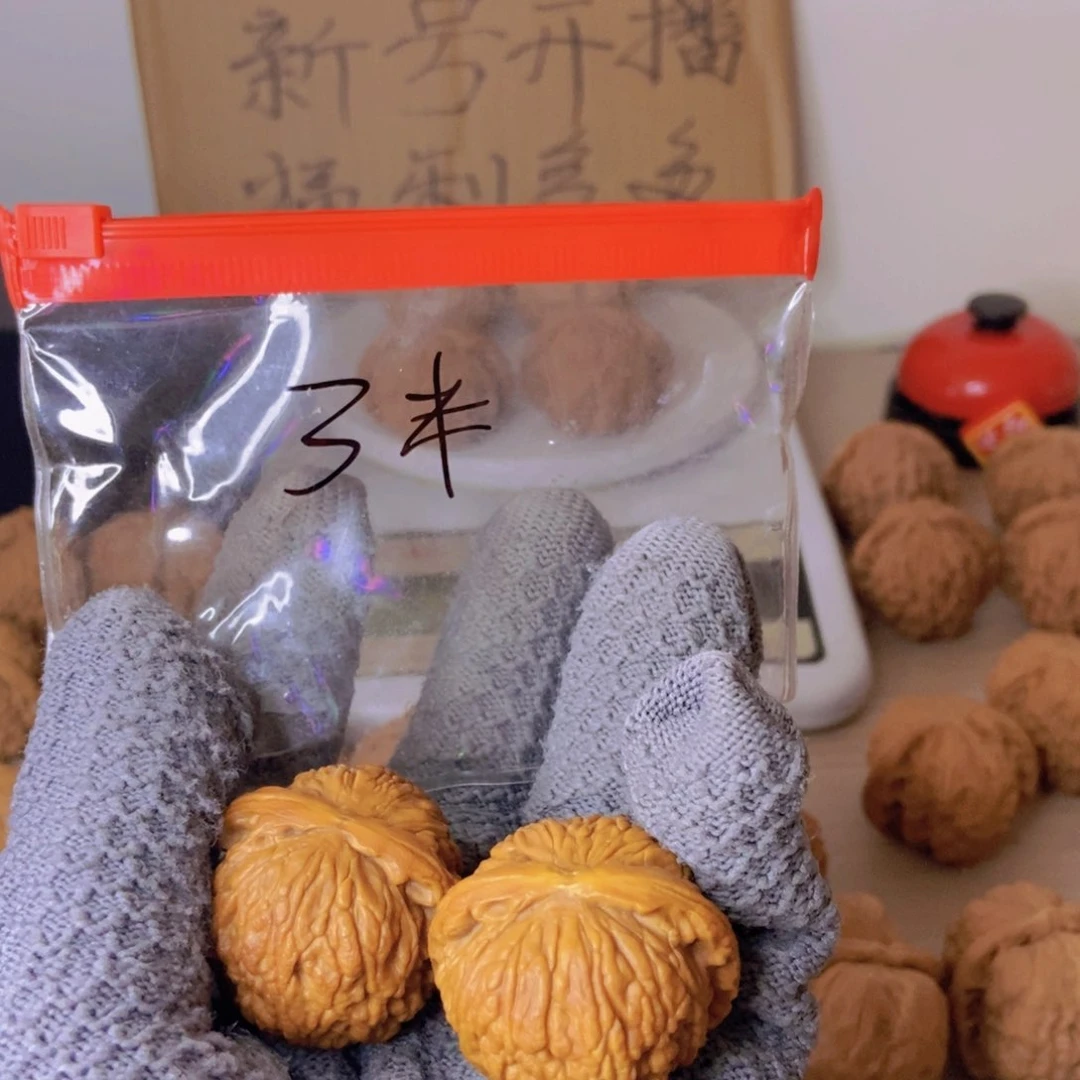 文玩核桃把件大修小白狮子
