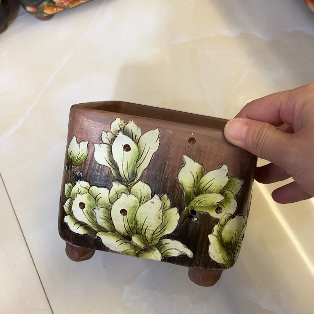 景德镇炫彩手绘口12*12高11.5