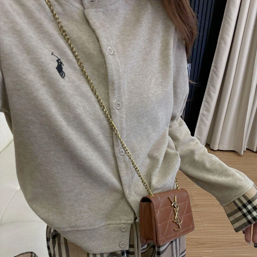 李馨儿【黄格套装】温柔知性显瘦针织时尚休闲财阀千金格纹早春套装