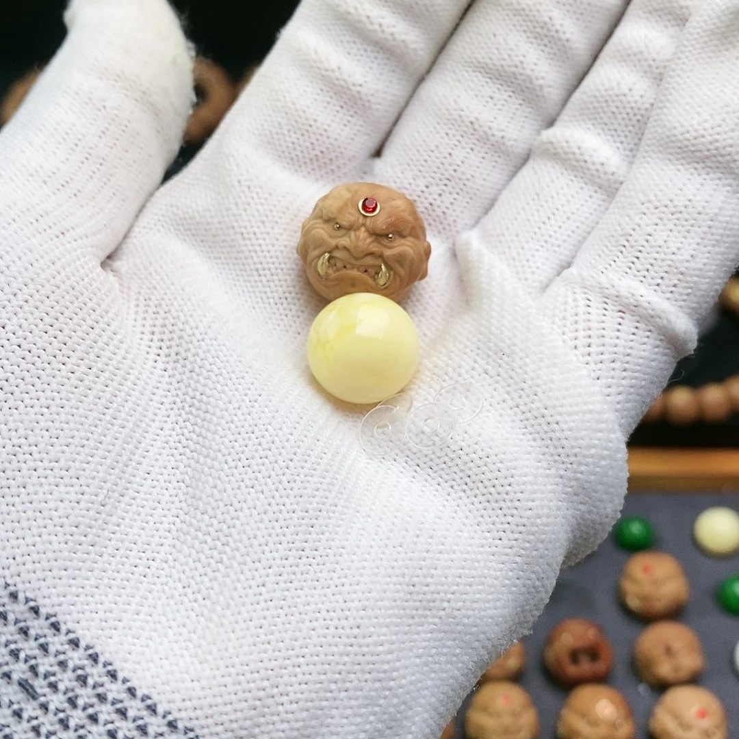 猴头核桃吊坠糖**鱼猴头獠牙恶