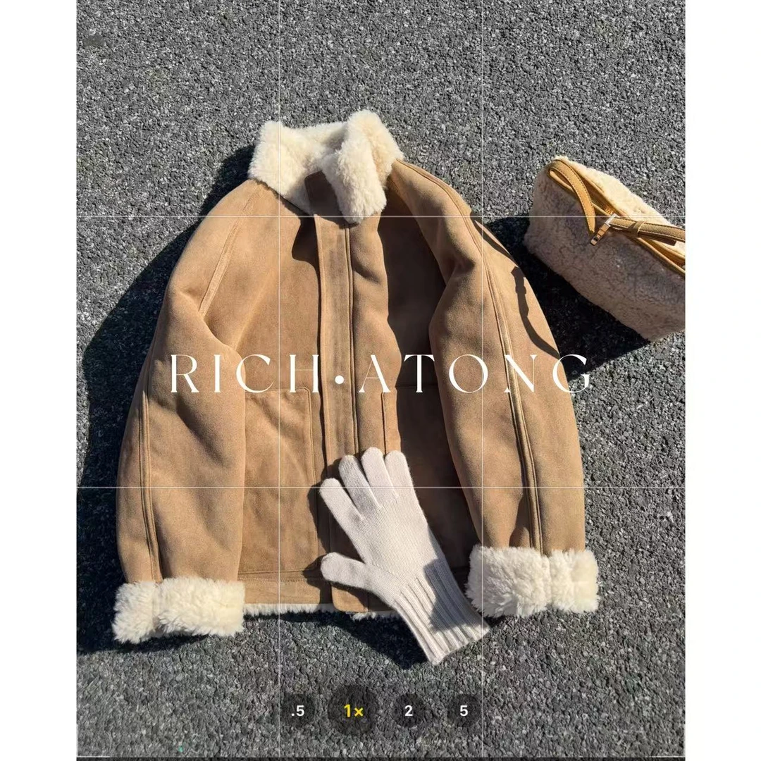 RICH ATONG.【凯西颗粒】-2025颗粒绒荃/初剪羊毛双面穿外套1110-19