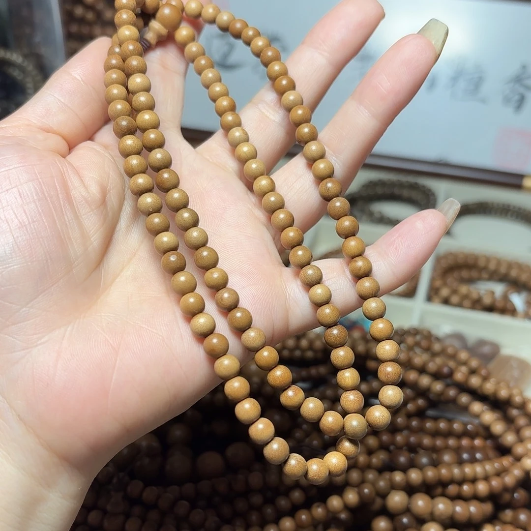 手串/手链檀香木瑕疵6*108颗多圈手串手链脖挂链