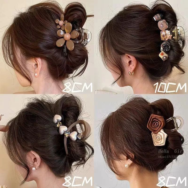 夏季甜美发夹女盘发后脑勺小号鲨鱼夹2025新款气质抓夹发饰发夹
