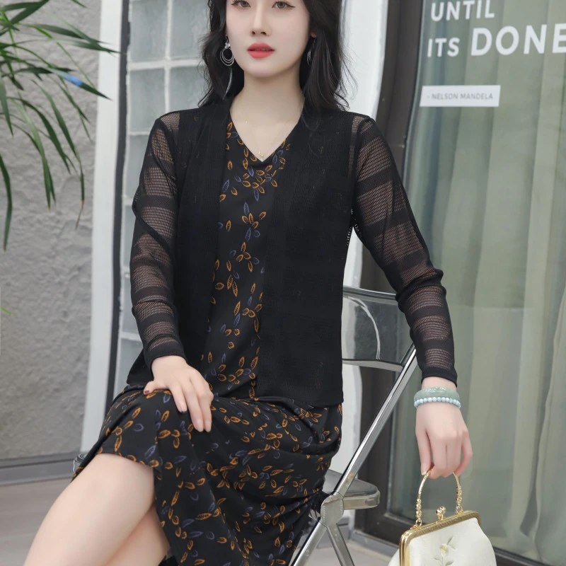 10265-防晒衣女小披肩夏装短款开衫宽松百搭外披【依莲依绣】