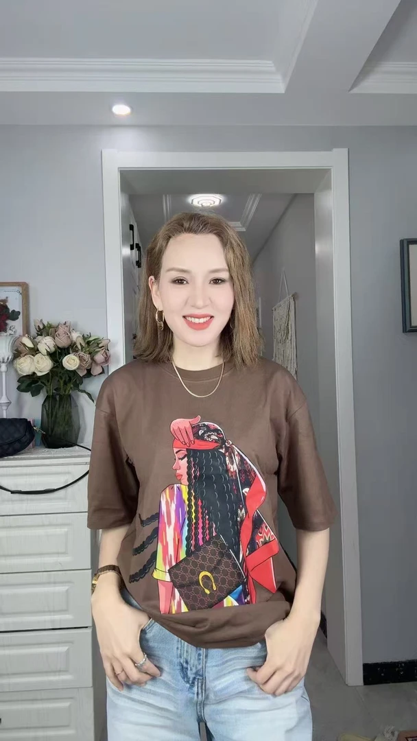 女士时尚百搭民族风夏季短袖