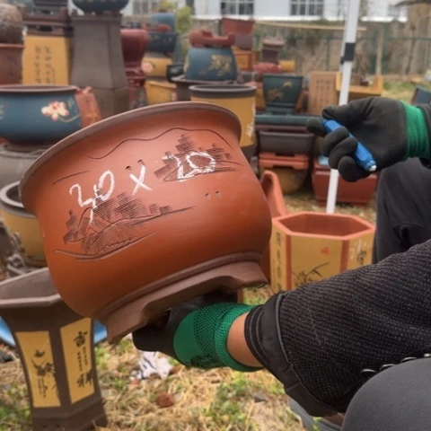 红陶紫砂花盆盆景盆栽