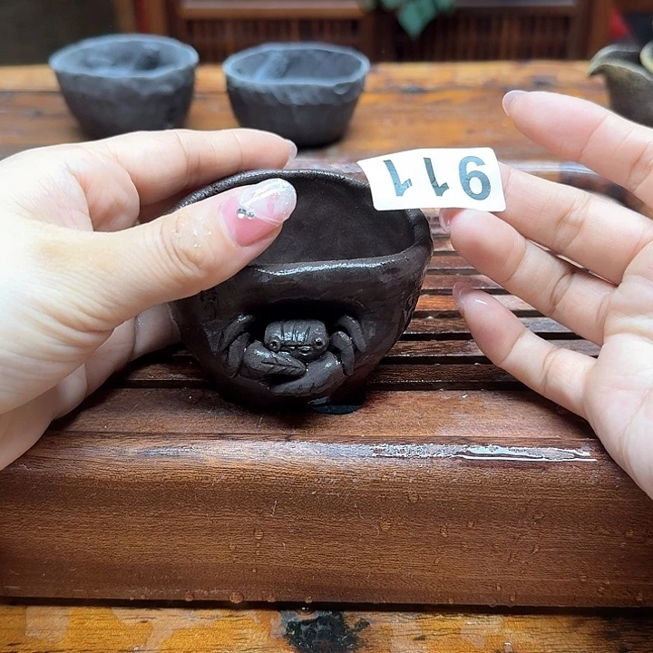 纯手工制作粗陶茶具