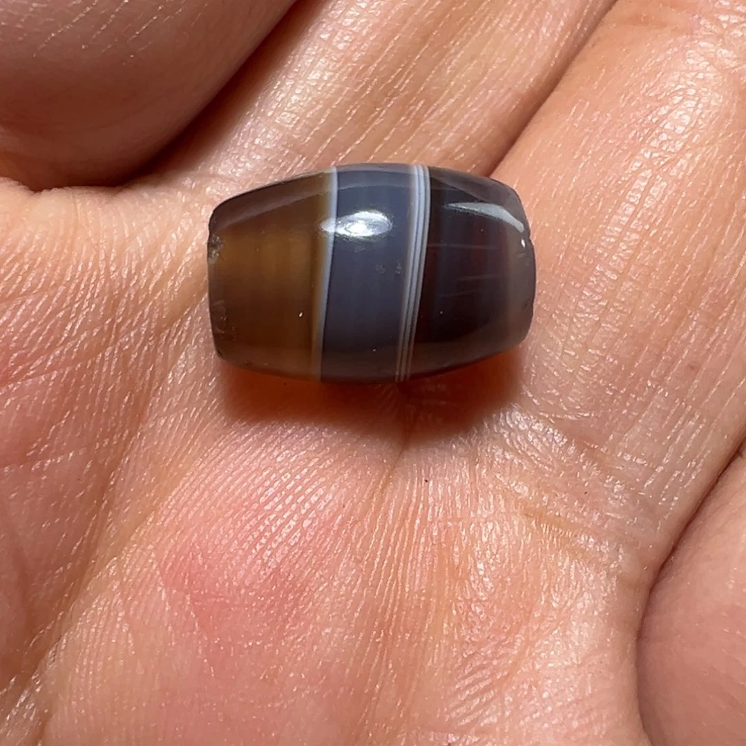 玻璃颈饰墨白藏传出品29