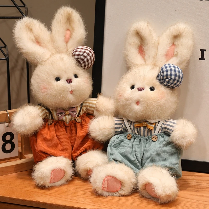 呆萌蓝汐兔公仔软乎乎玩偶兔子抱枕女生睡觉儿童安抚毛绒玩具女孩