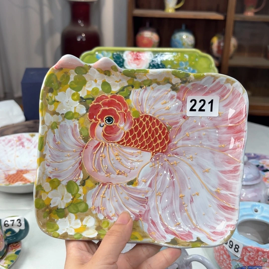 景德镇手绘高温釉下彩陶瓷茶具