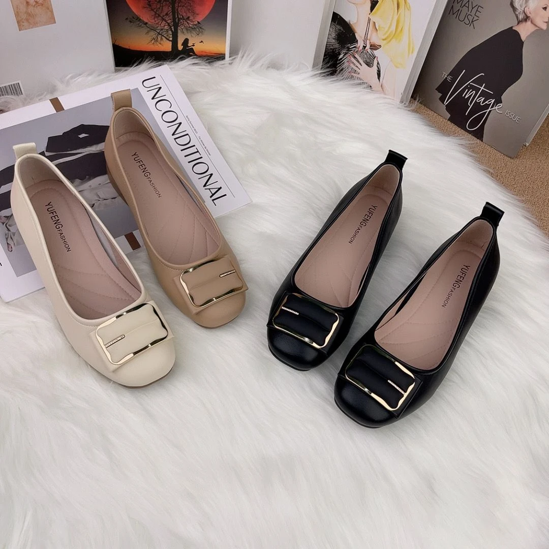 软底单鞋2025软皮春夏皮鞋豆豆鞋新款百搭浅口妈妈鞋子超软舒适