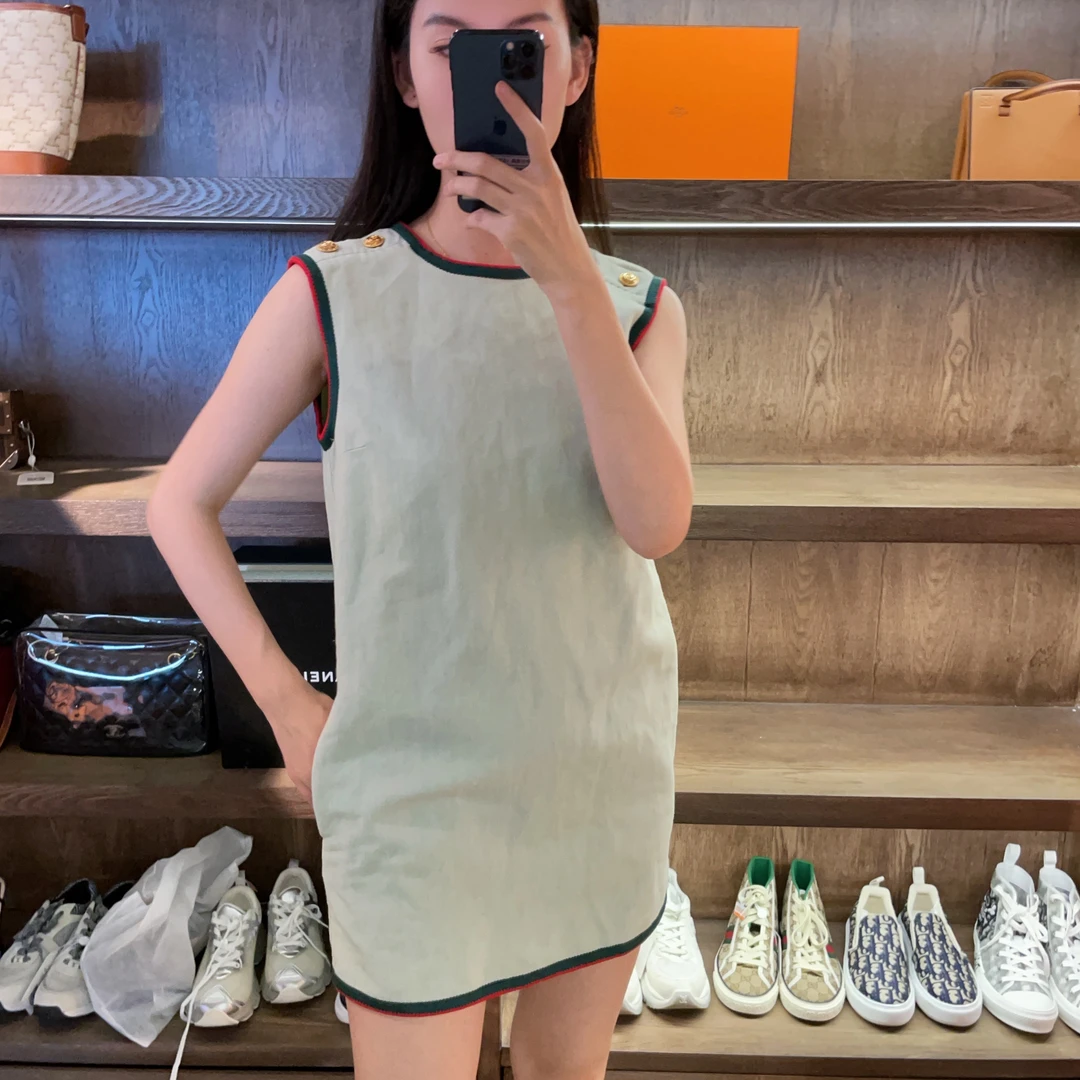 95新 GUCCI/古驰 麦殿/牛仔连衣裙160码牛仔蓝/250702WQQ8XO2