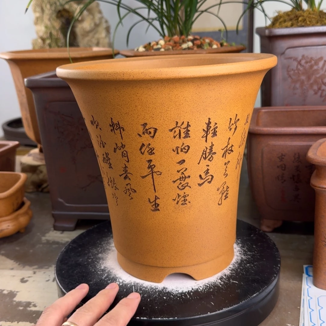 龙***）紫砂花盆紫砂花盆