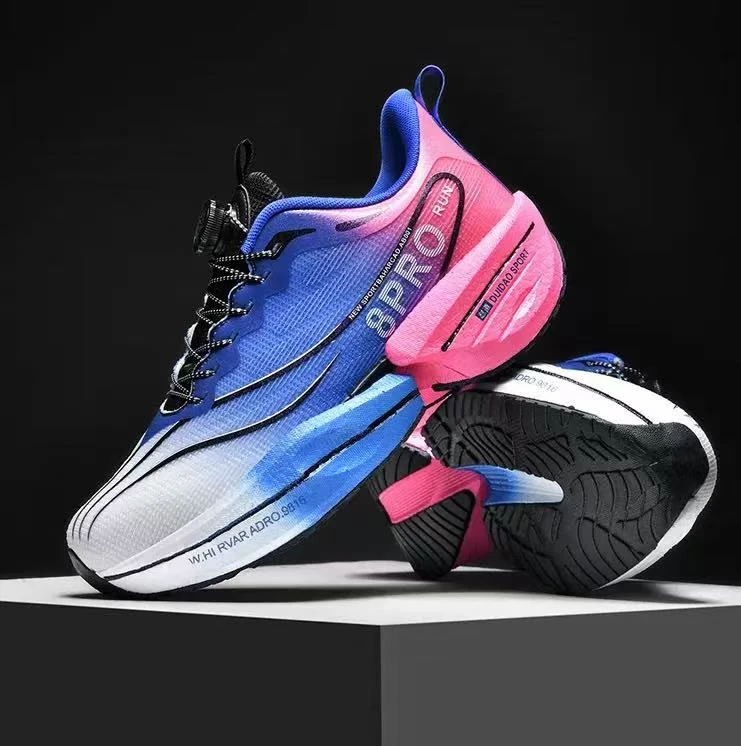 2025年冰丝网面爆米花加科技碳板橡胶底片轻便透气防滑耐磨情侣款