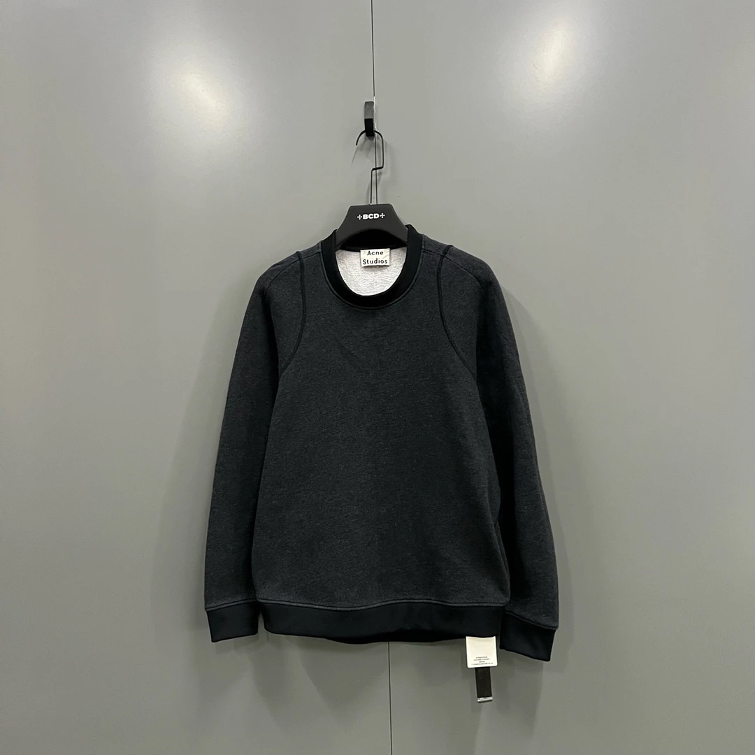 99新 maje (ll) Acne Studios 深灰色圆领卫衣 S码/605394