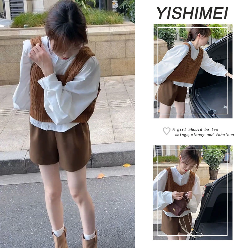 春季温柔系穿搭2025新款韩版简约气质上衣通勤休闲时尚背心三件套