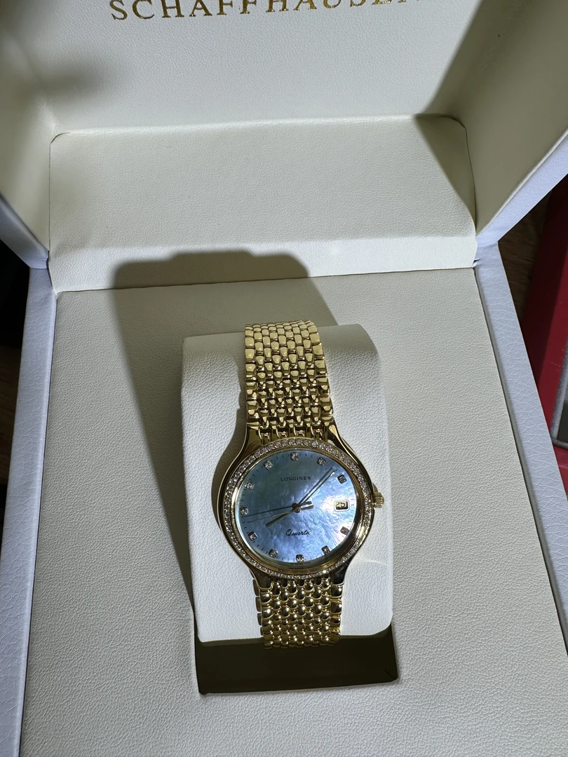 95新 Longines/浪琴 石英腕表/xh492148/后镶钻/505