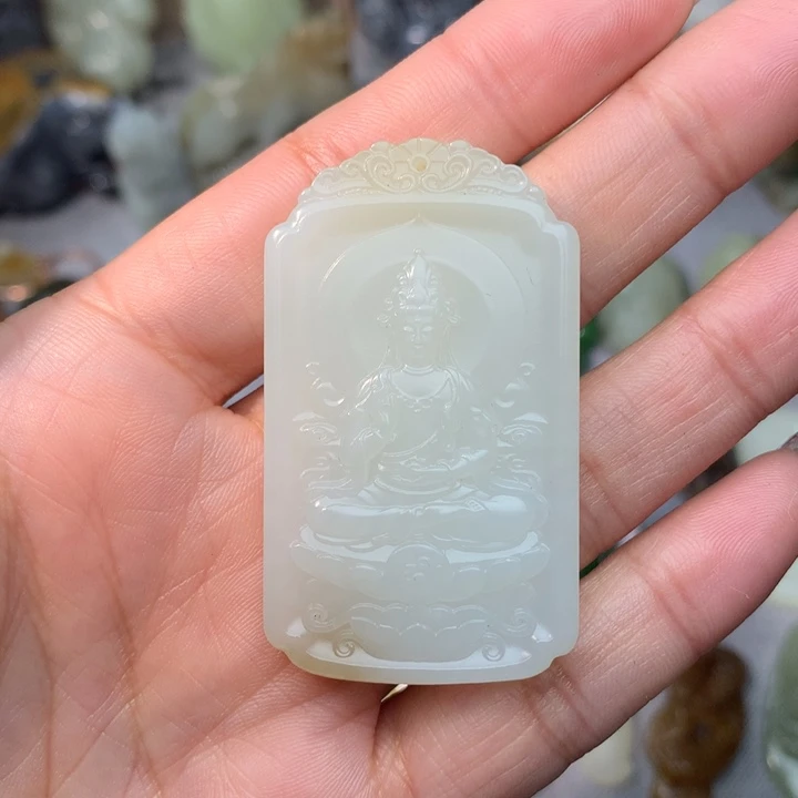 和田玉挂件未镶嵌李**，