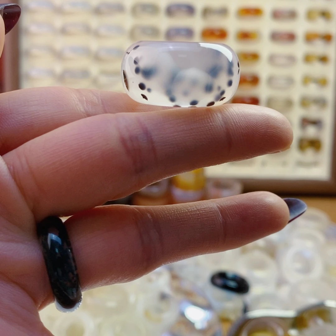 玛瑙/玉髓戒指未镶嵌无***子