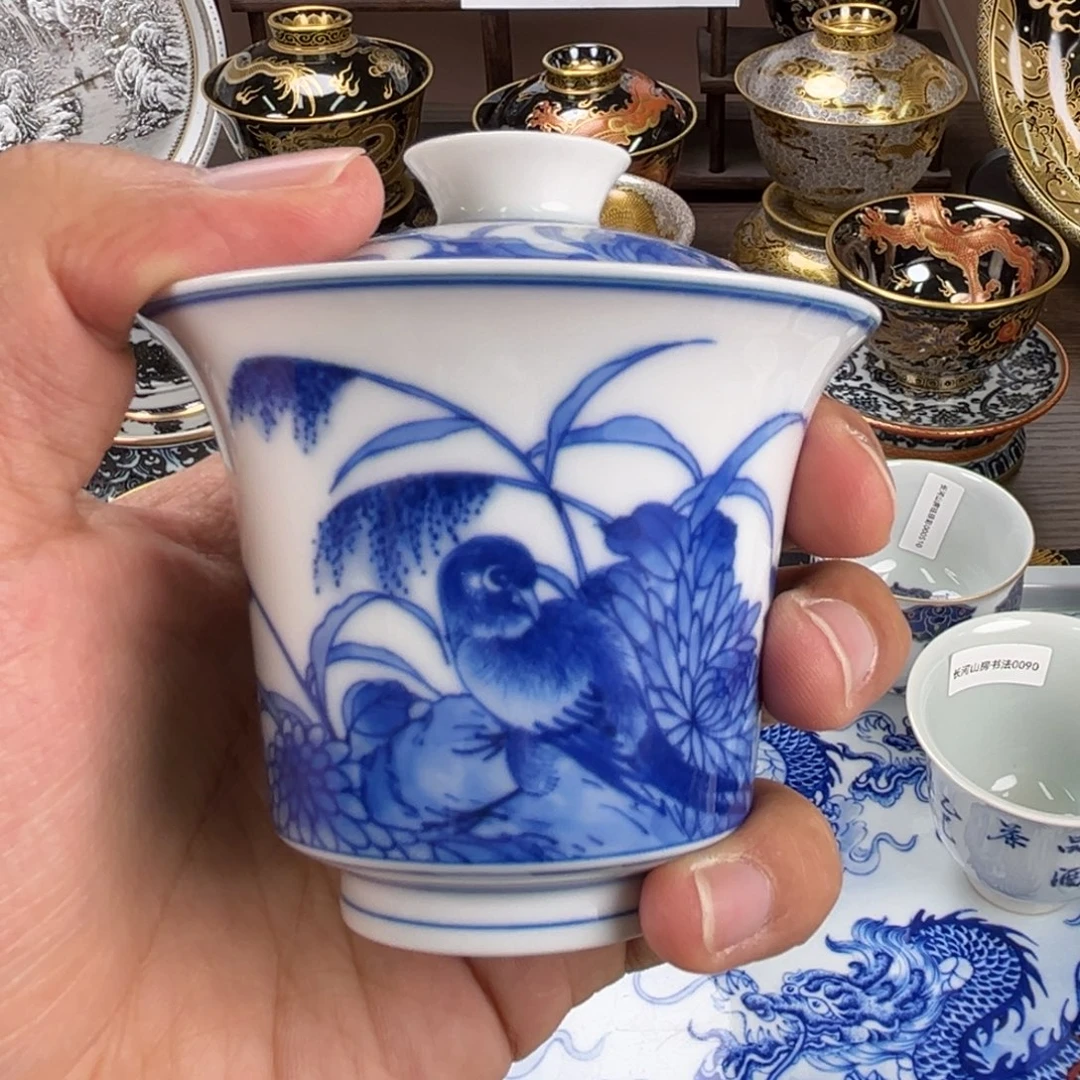 眯****景德镇手工手绘茶具