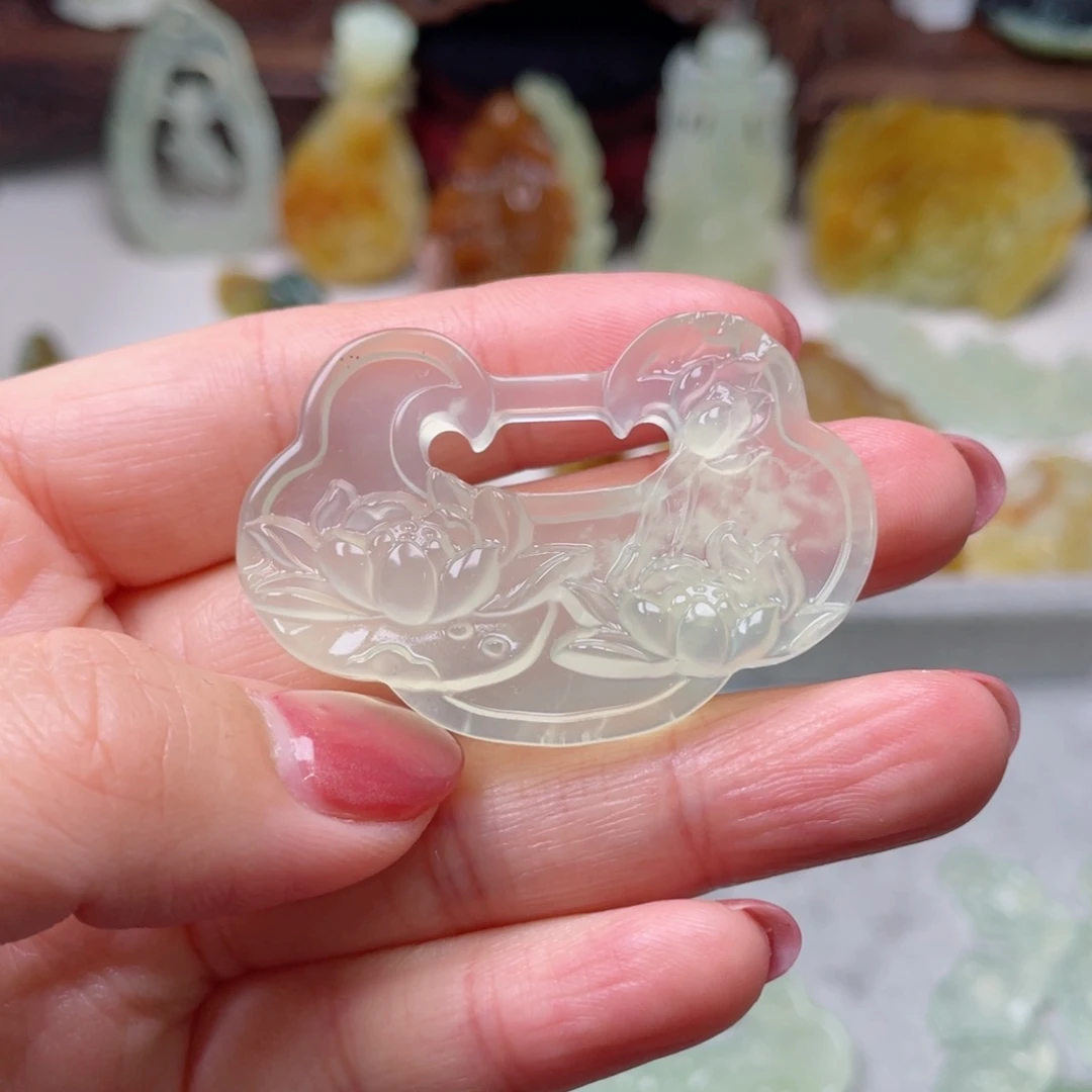 蛇纹石玉颈饰未镶嵌暖*