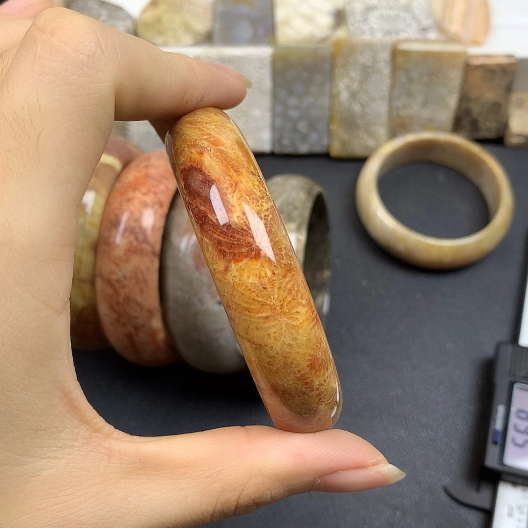 心***缘硅化珊瑚（珊瑚玉）未镶嵌颈饰