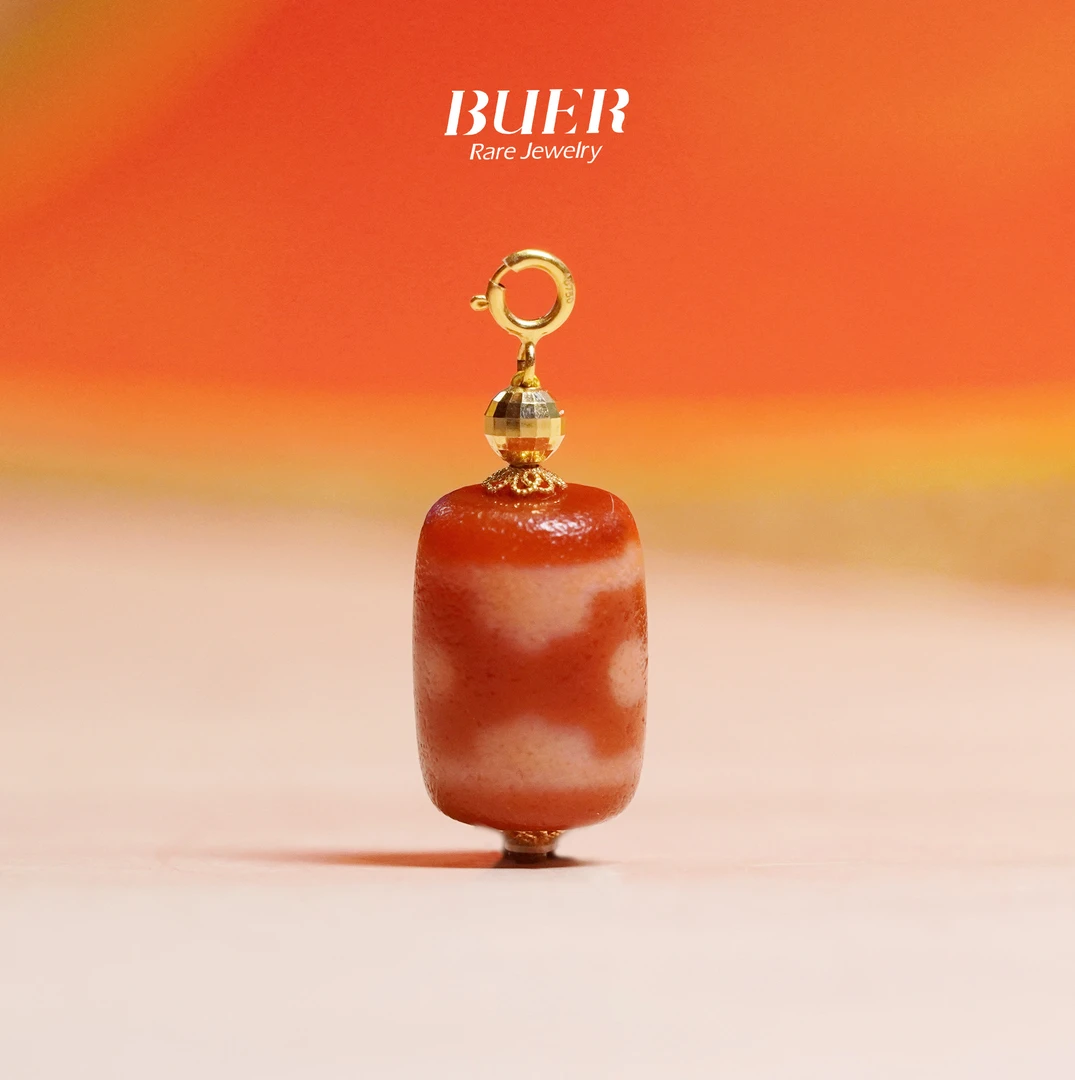 【不二】红肉三眼珠珠18k金DIY吊坠（多样性发）