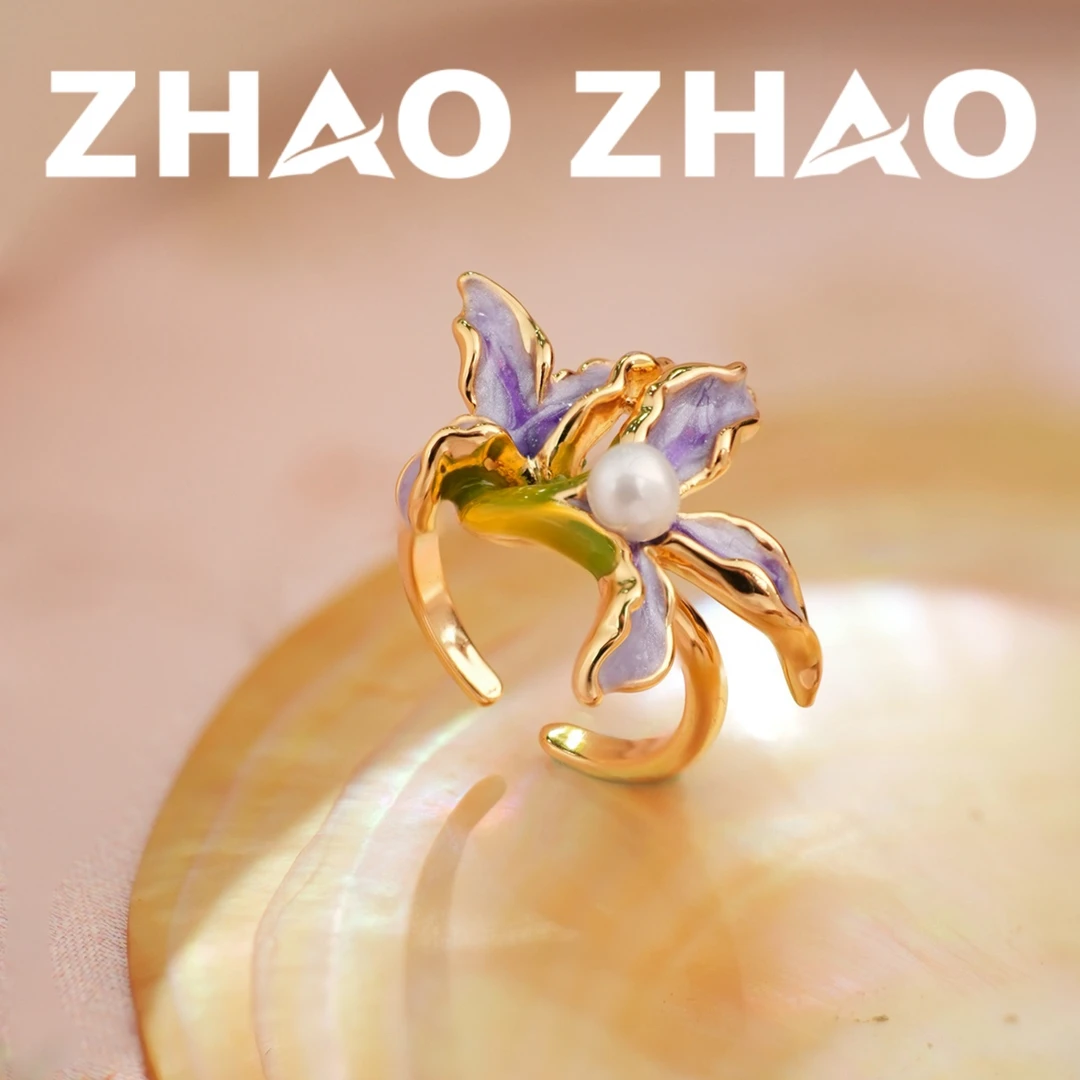 铜合金戒指 「夏夜生花」新中式富贵花开款花朵戒指法式