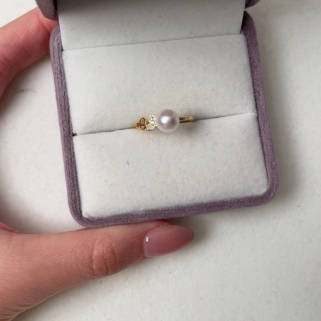 海水珍珠银S925镶嵌戒指