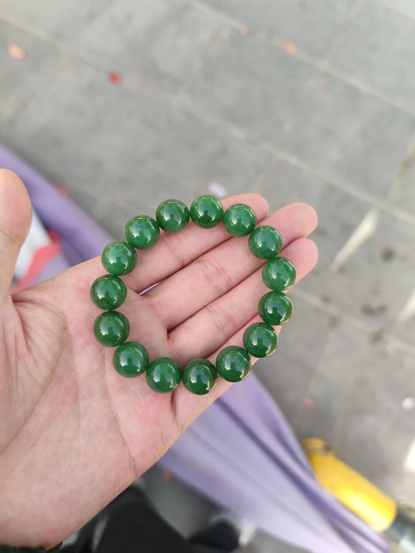 和田玉和田玉碧玉手串