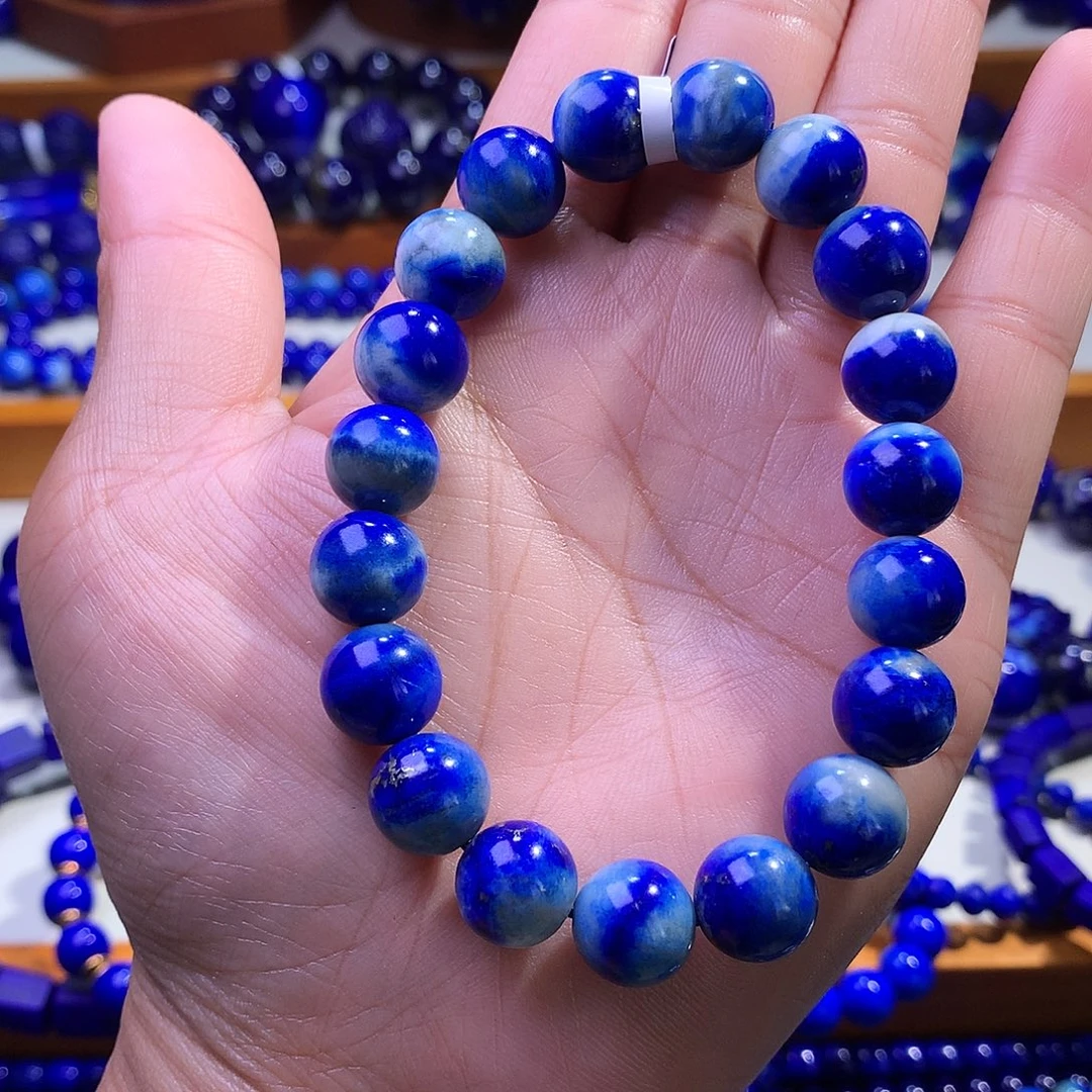 青金石未镶嵌手串10.9m巨美天花板蓝天白云玉化料3458