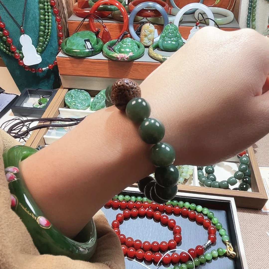 和田玉未镶嵌手链