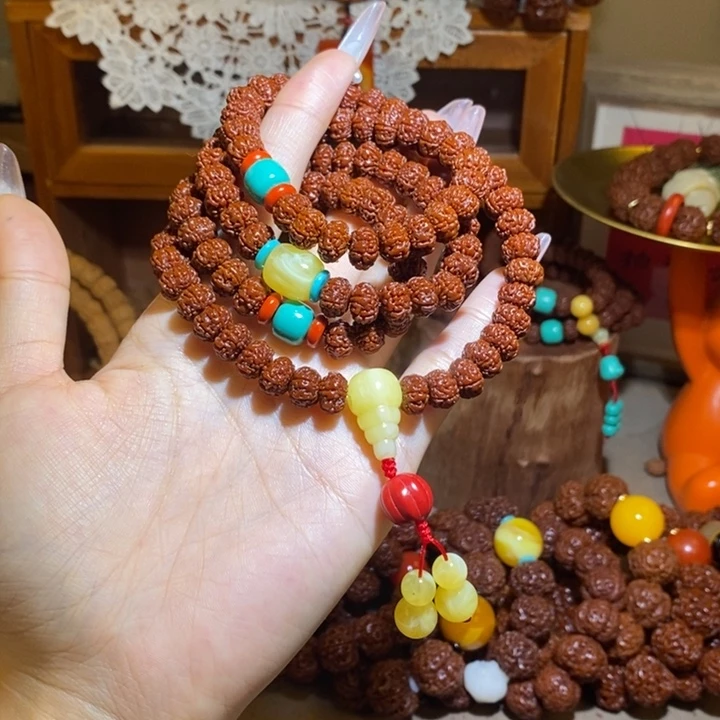 金刚菩提手串96玉华108颗高定