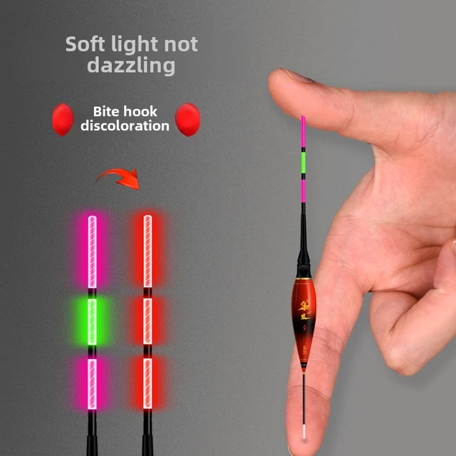 咬钩变色日夜两用浅水超短夜光鱼漂电子加粗尾高灵敏草洞鲫鱼浮漂
