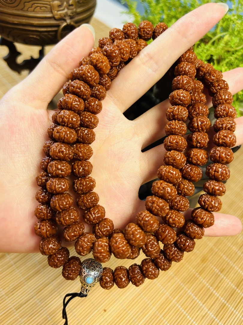 印尼小金刚菩提籽六瓣老树王108颗多圈手串脖挂男女文玩