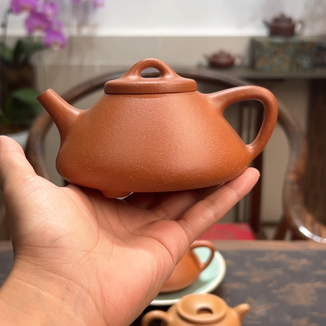 茶壶紫砂原矿泥料纯红降坡