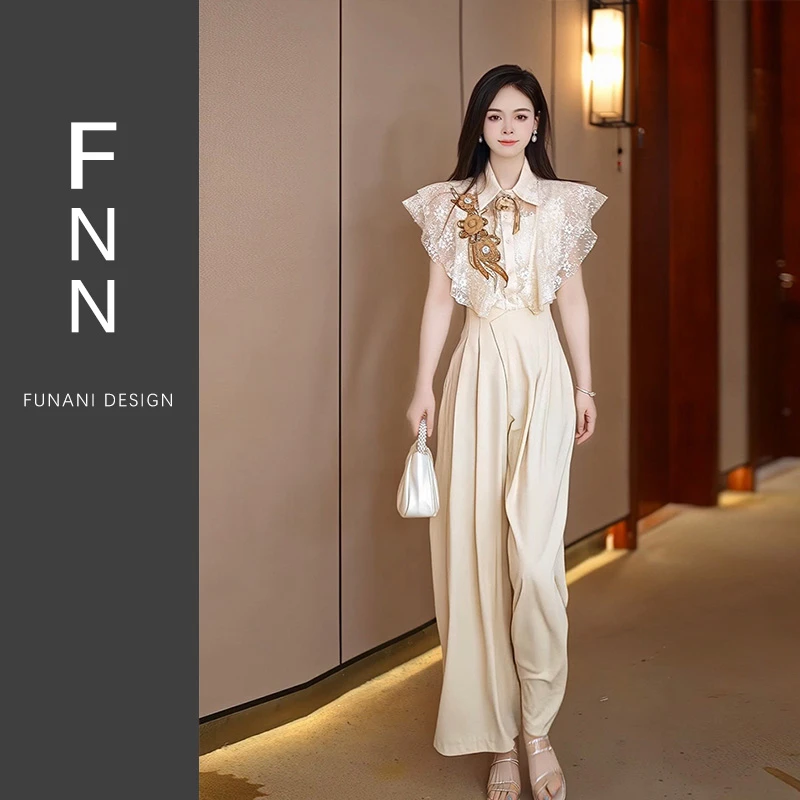 芙娜妮早秋新款法式优雅时尚轻奢气质复古显瘦名媛女装潮F2413077