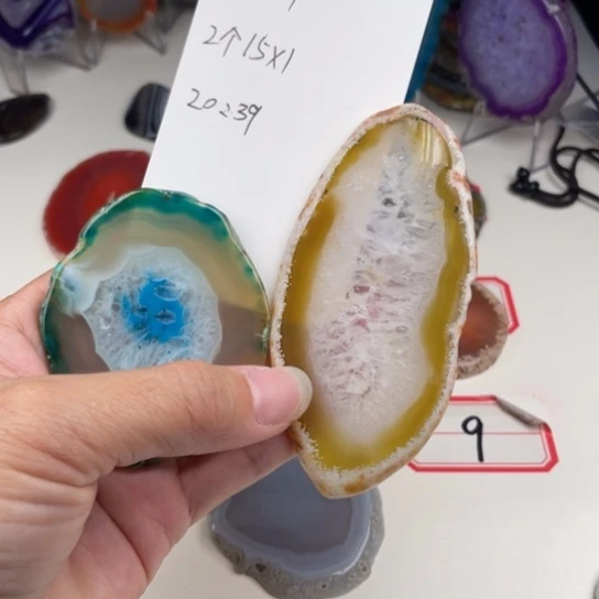 未镶嵌玛瑙石原石切片玛瑙/玉髓用****7